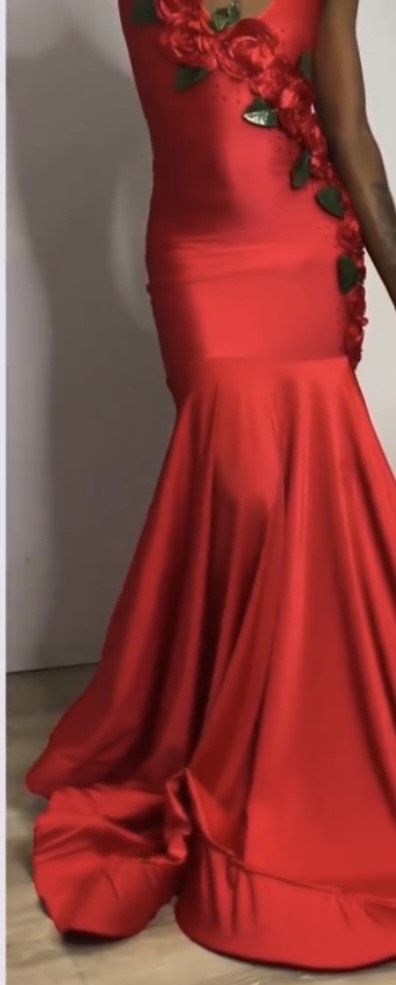 Size S Prom Red Ball Gown on Queenly