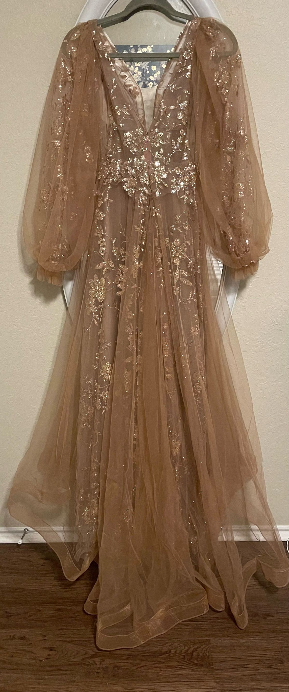 Size 0 Prom Nude Dress With Train on Queenly