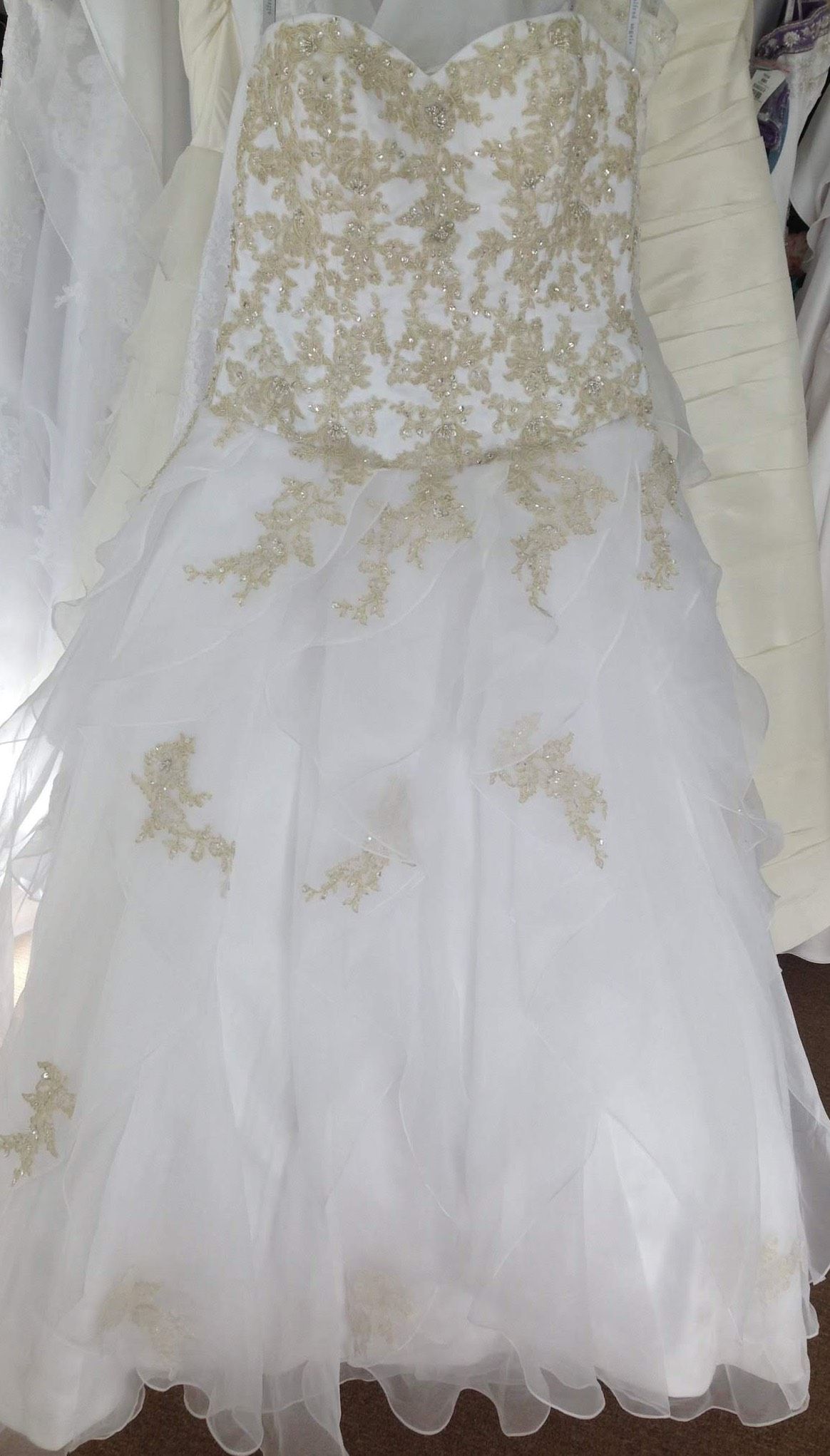 Alfred Angelo Size 14 White Dress With Train on Queenly