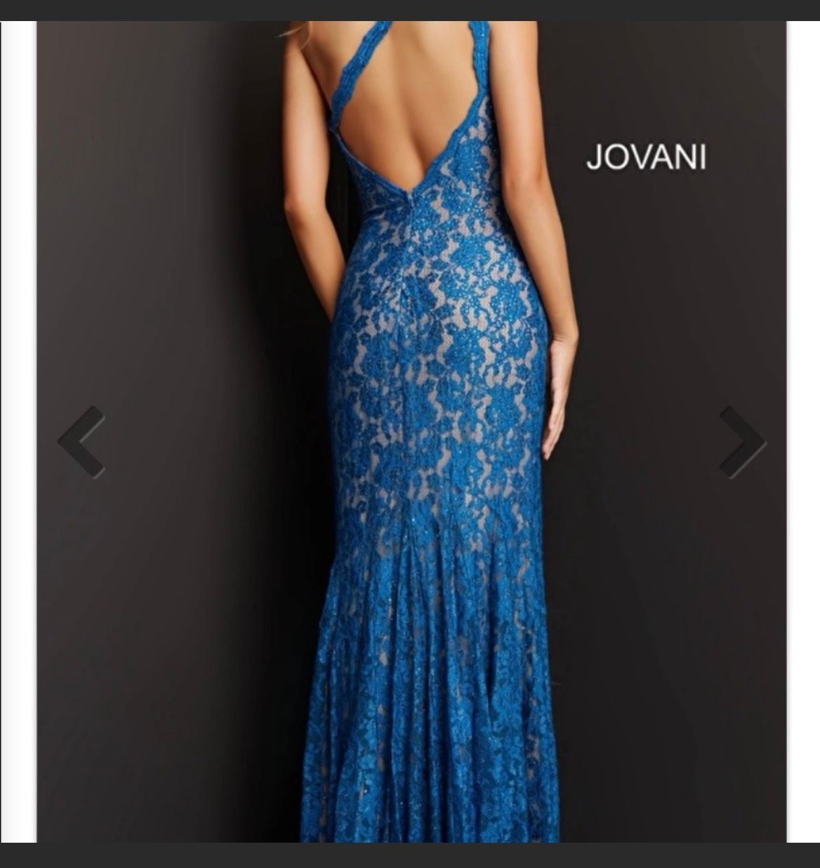 Jovani Size 00 Bridesmaid One Shoulder Lace Blue Side Slit Dress on Queenly