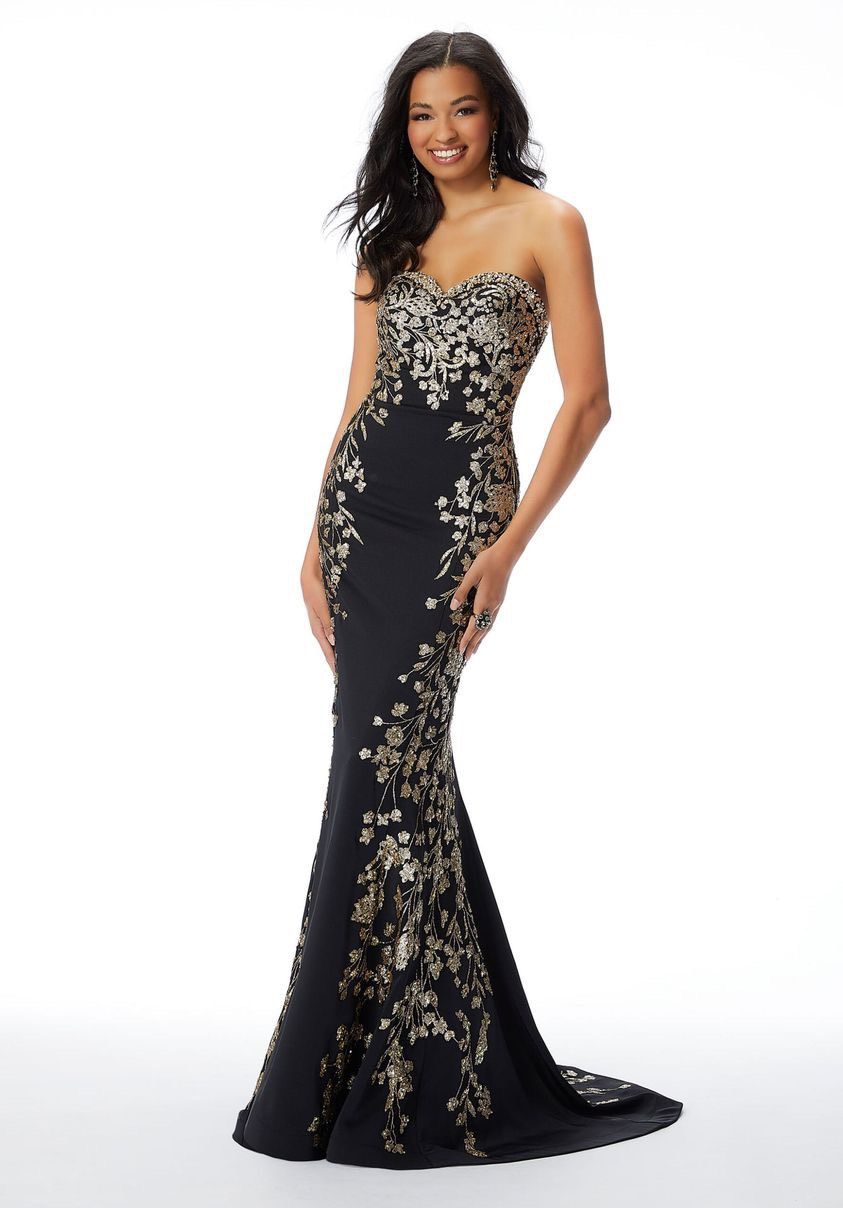 Madeline Gardner Morilee Size 00 Prom Strapless Black Mermaid Dress on Queenly