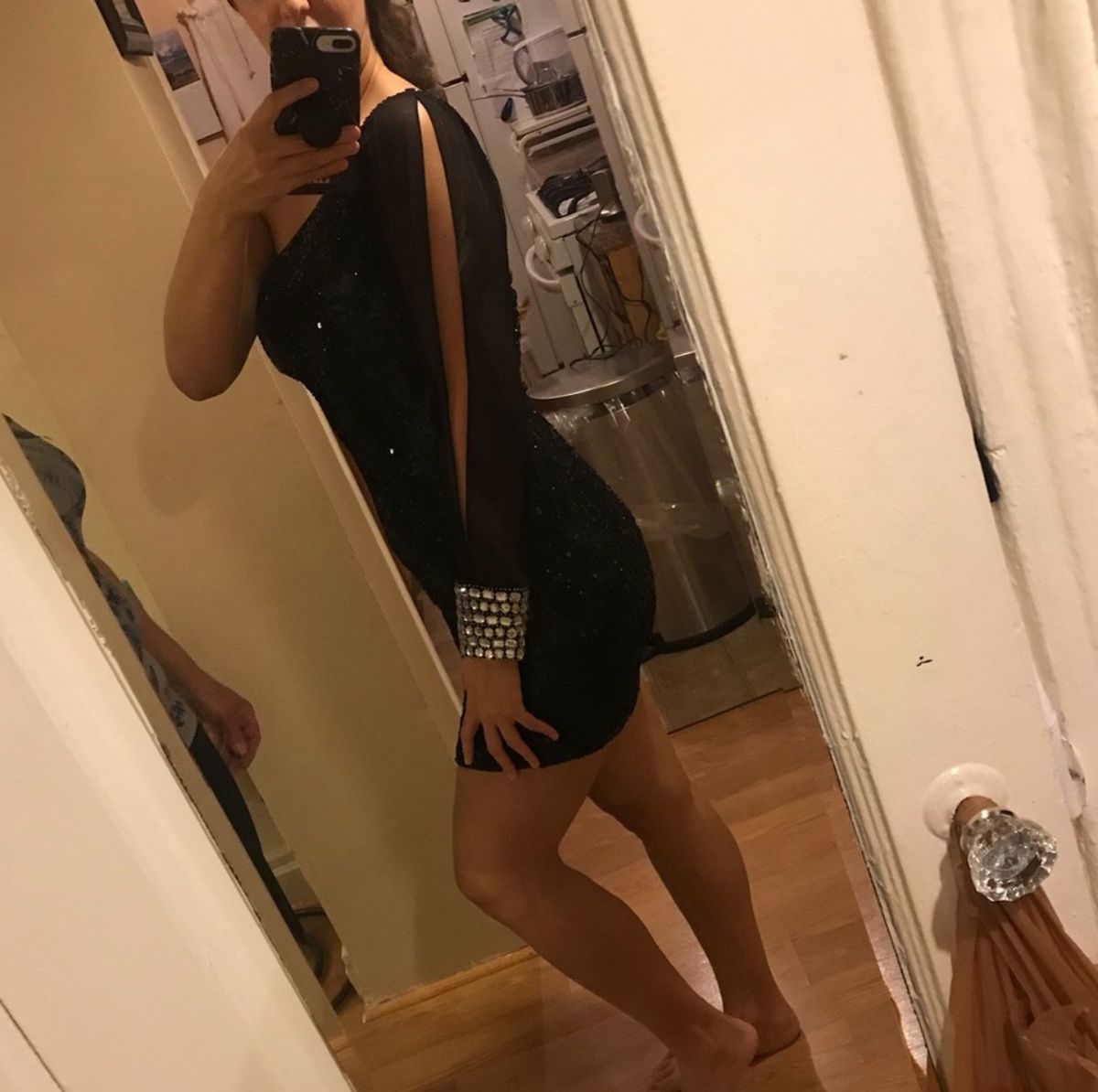 Size M Prom Black Cocktail Dress on Queenly