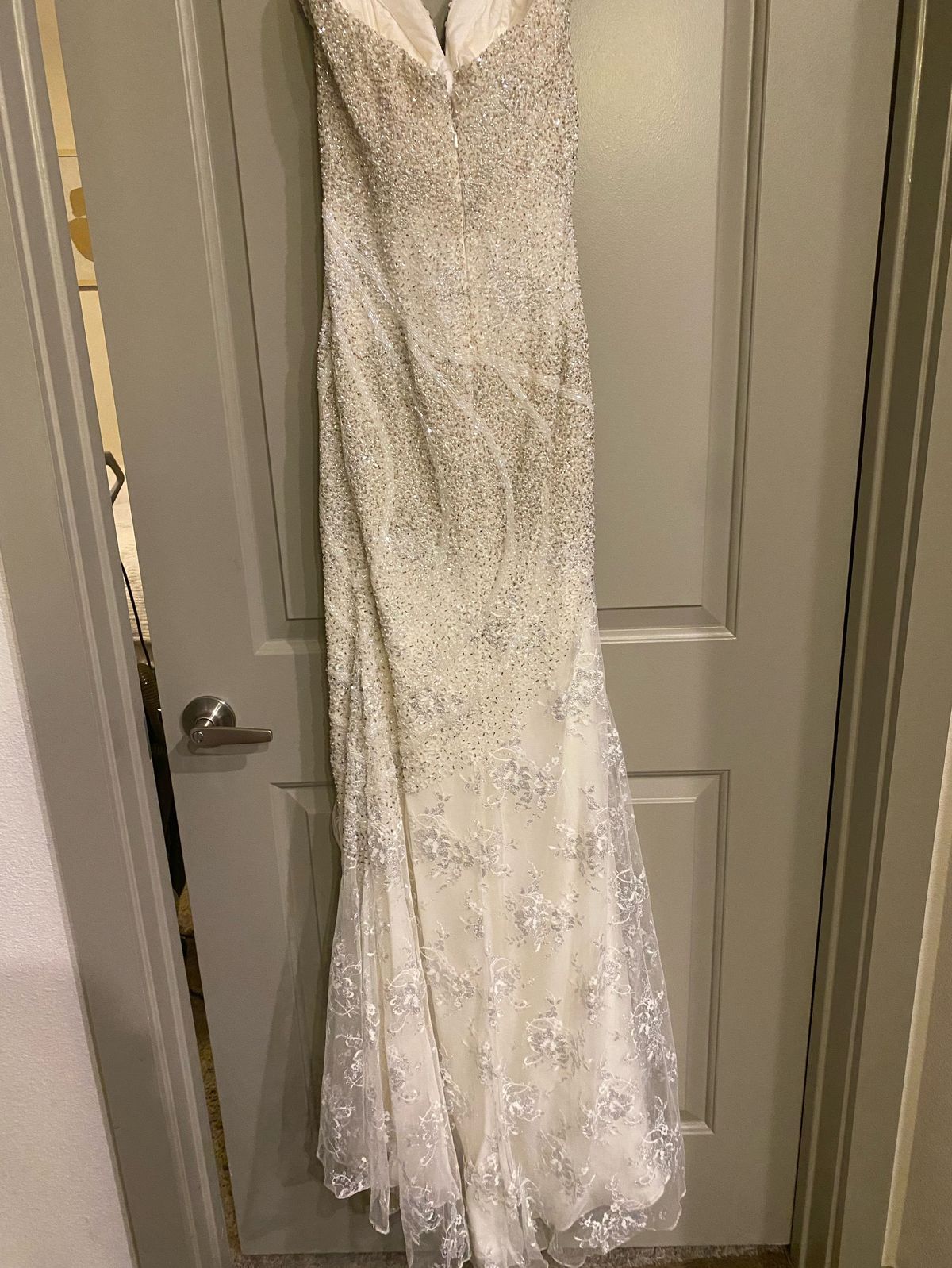 Claire’s Collection Size 6 Pageant White Floor Length Maxi on Queenly