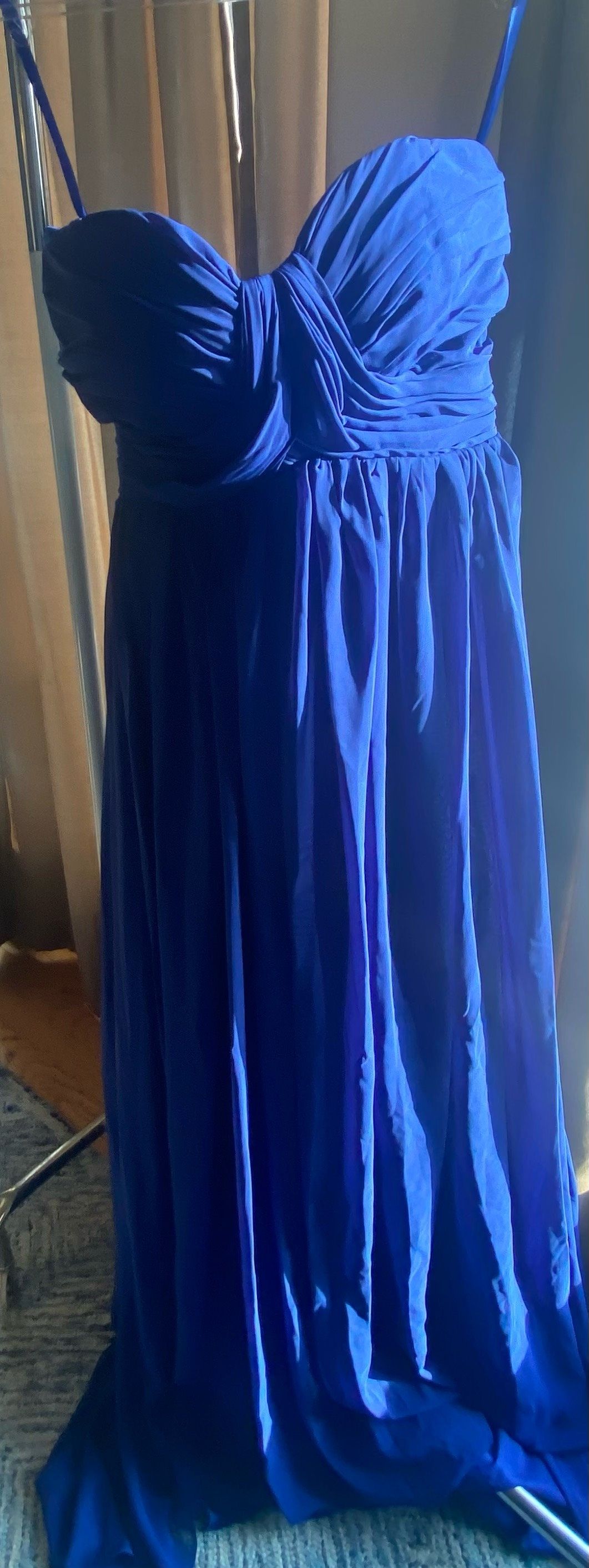 Size 4 Bridesmaid Royal Blue Dress With Train on Queenly