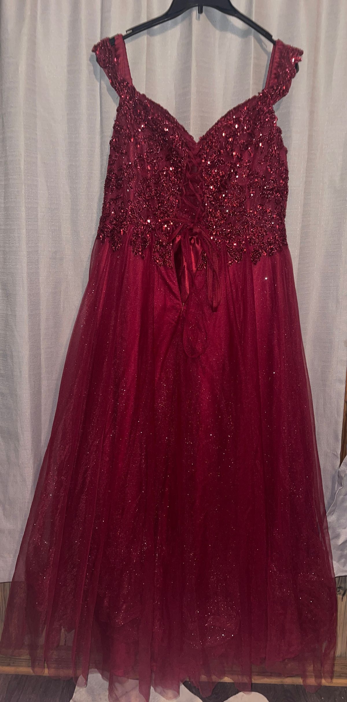 Size 3X Prom Red Ball Gown on Queenly