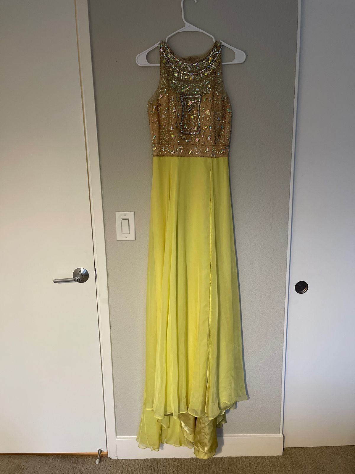 Mac Duggal Size S Prom Yellow Floor Length Maxi on Queenly