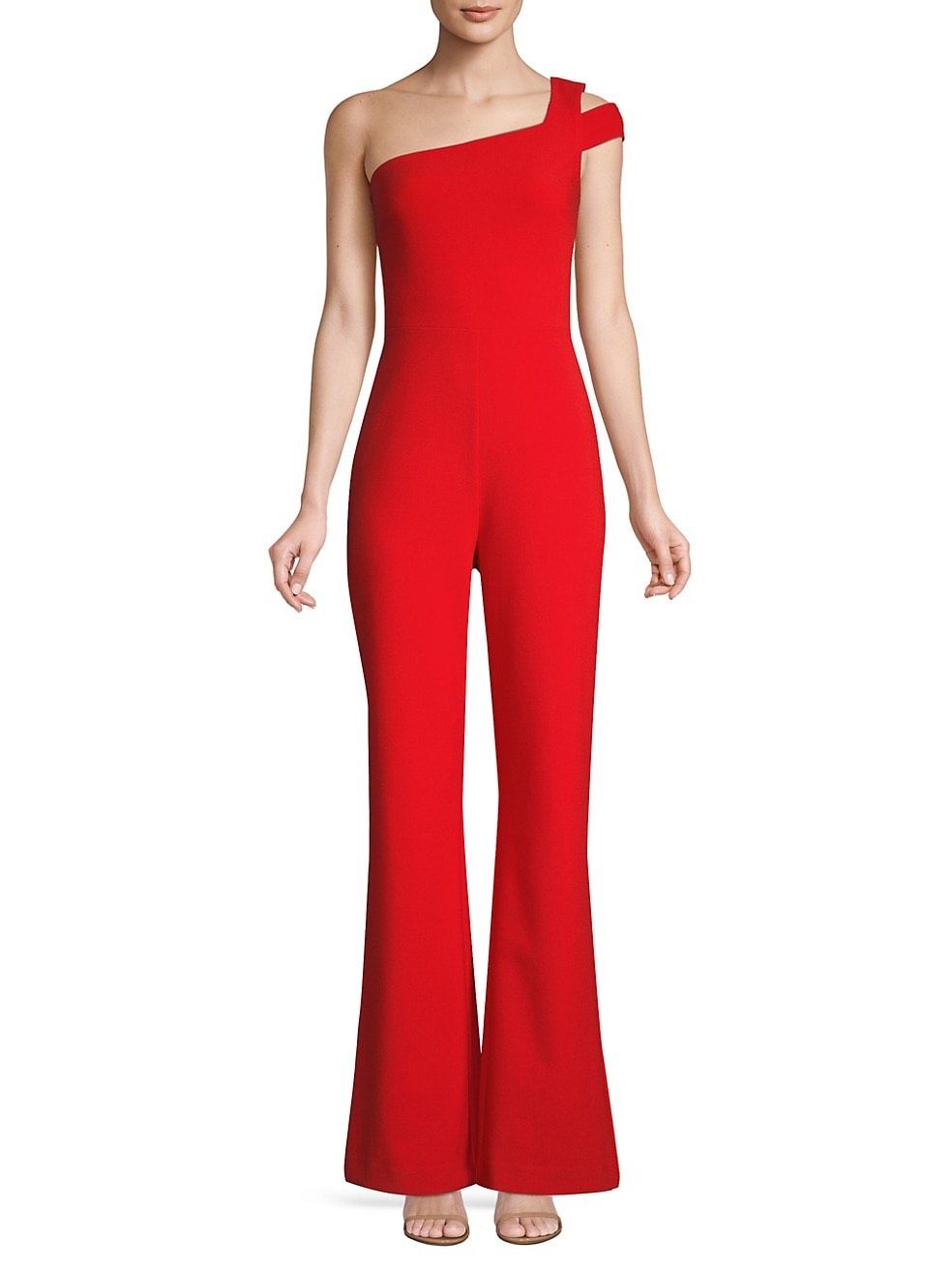 Size 4 Pageant Interview Red Formal Jumpsuit on Queenly