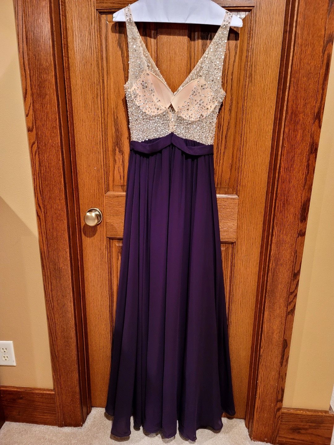 Size M Prom Purple Floor Length Maxi on Queenly