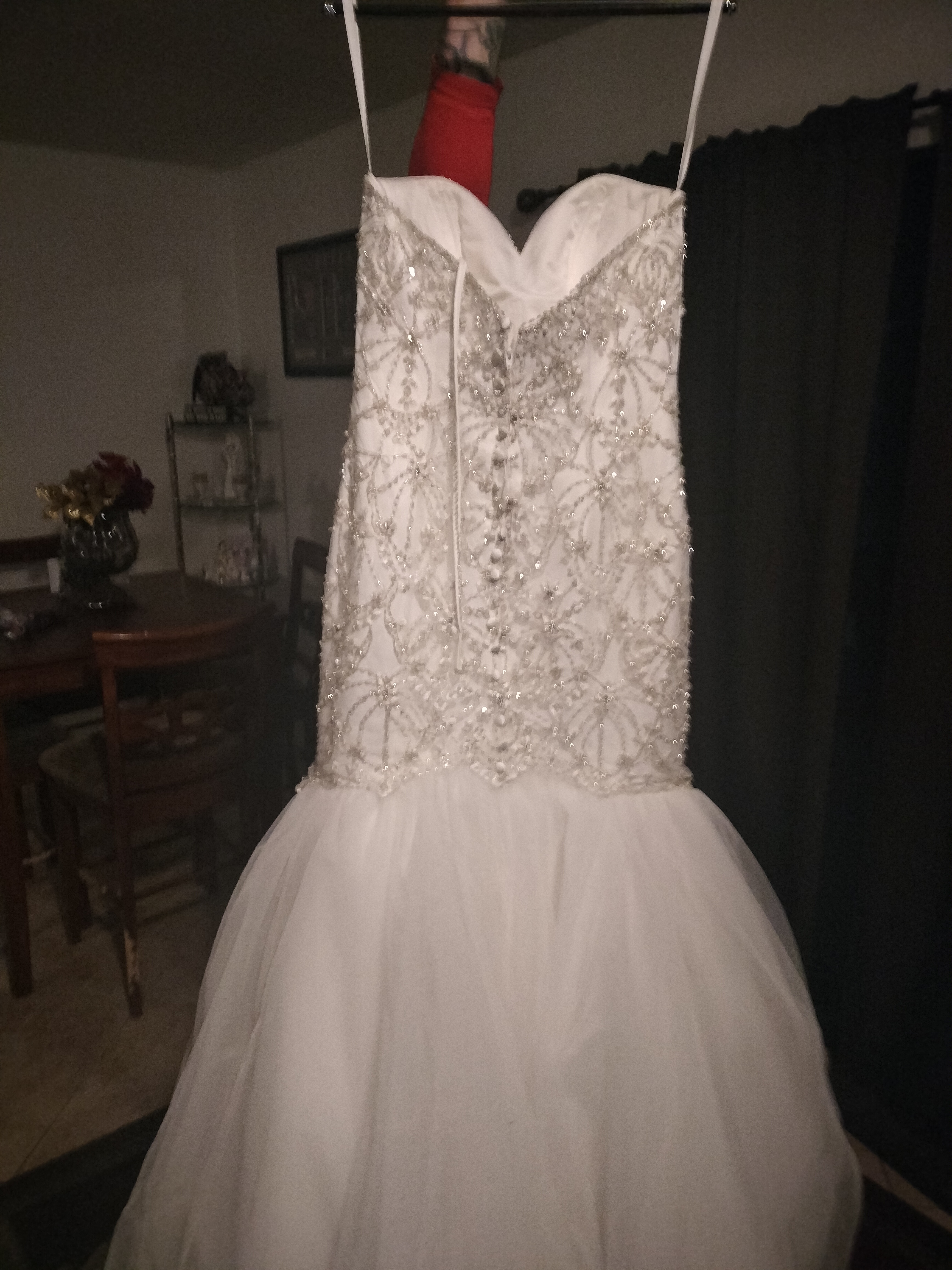 Size 10 Strapless White Mermaid Dress on Queenly