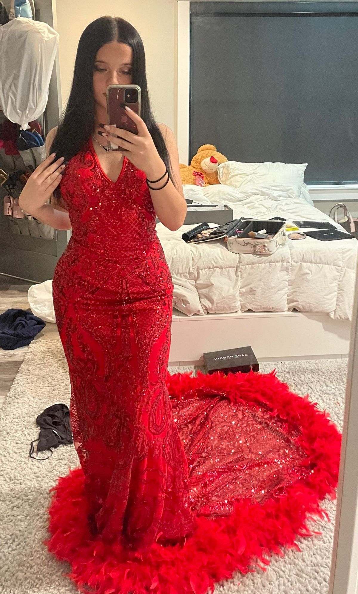 algist Size 2 Prom Red Mermaid Dress on Queenly