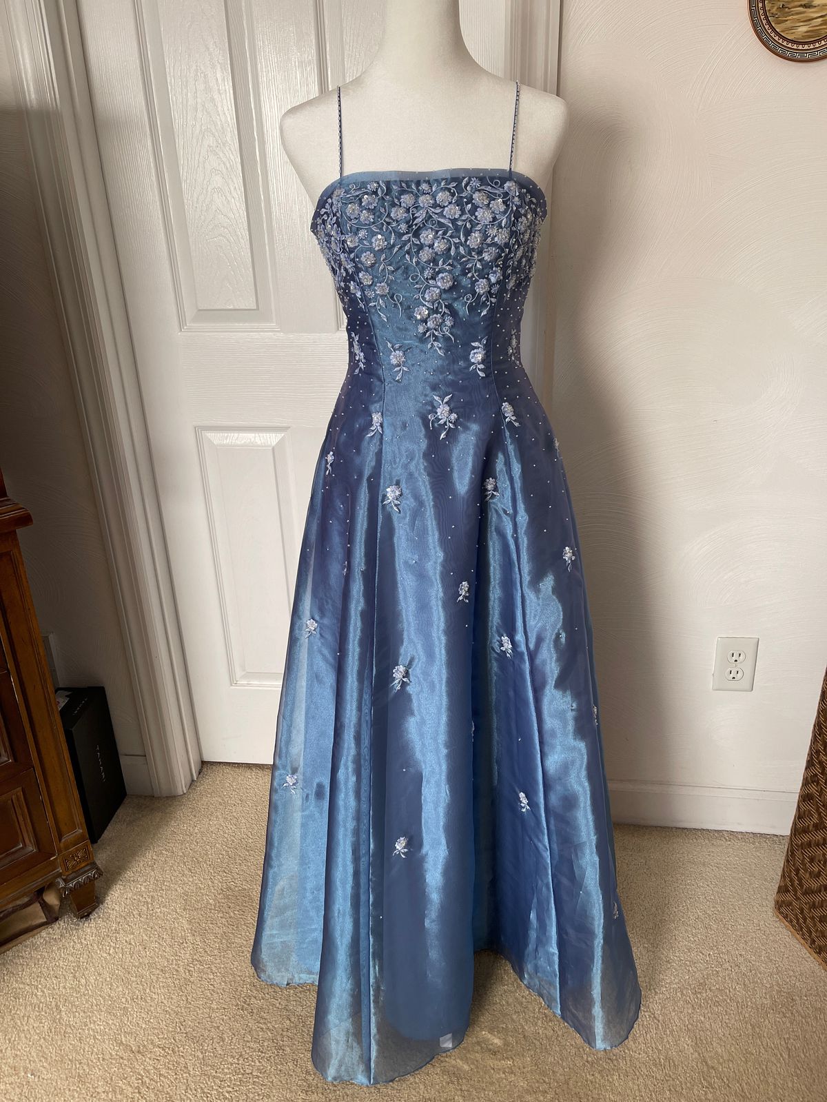 Size 2 Light Blue Floor Length Maxi on Queenly