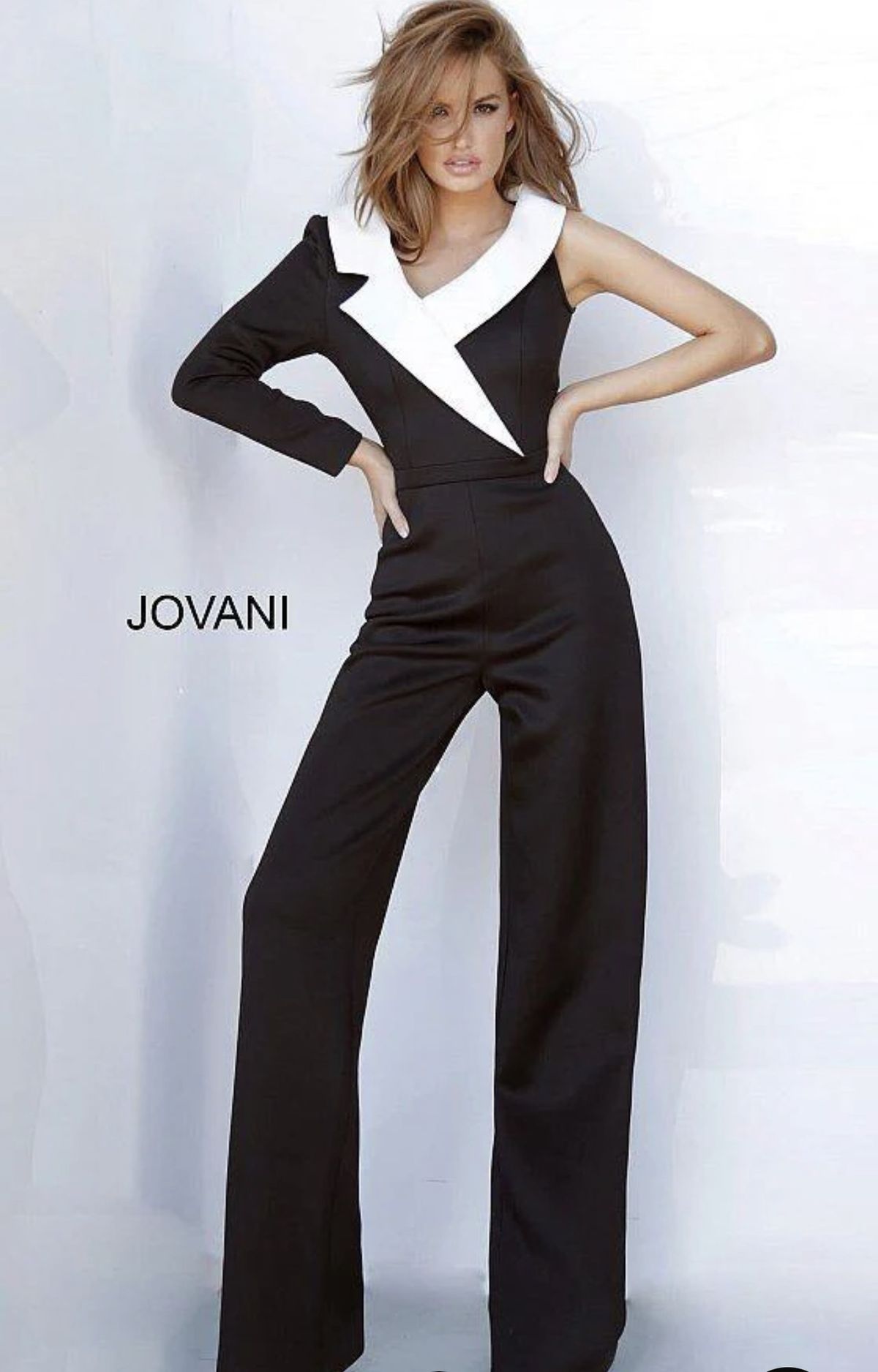 Jovani Size 2 Prom Black Formal Jumpsuit on Queenly