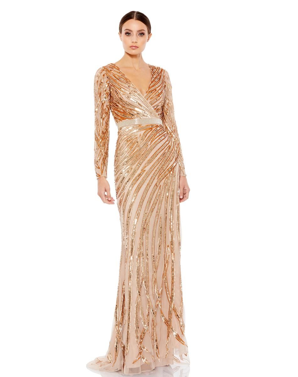 Style 5438D Mac Duggal Size 12 Prom Gold Floor Length Maxi on Queenly