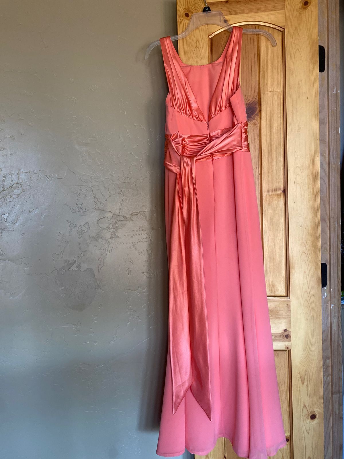 David's Bridal Size 6 Wedding Guest Pink Floor Length Maxi on Queenly