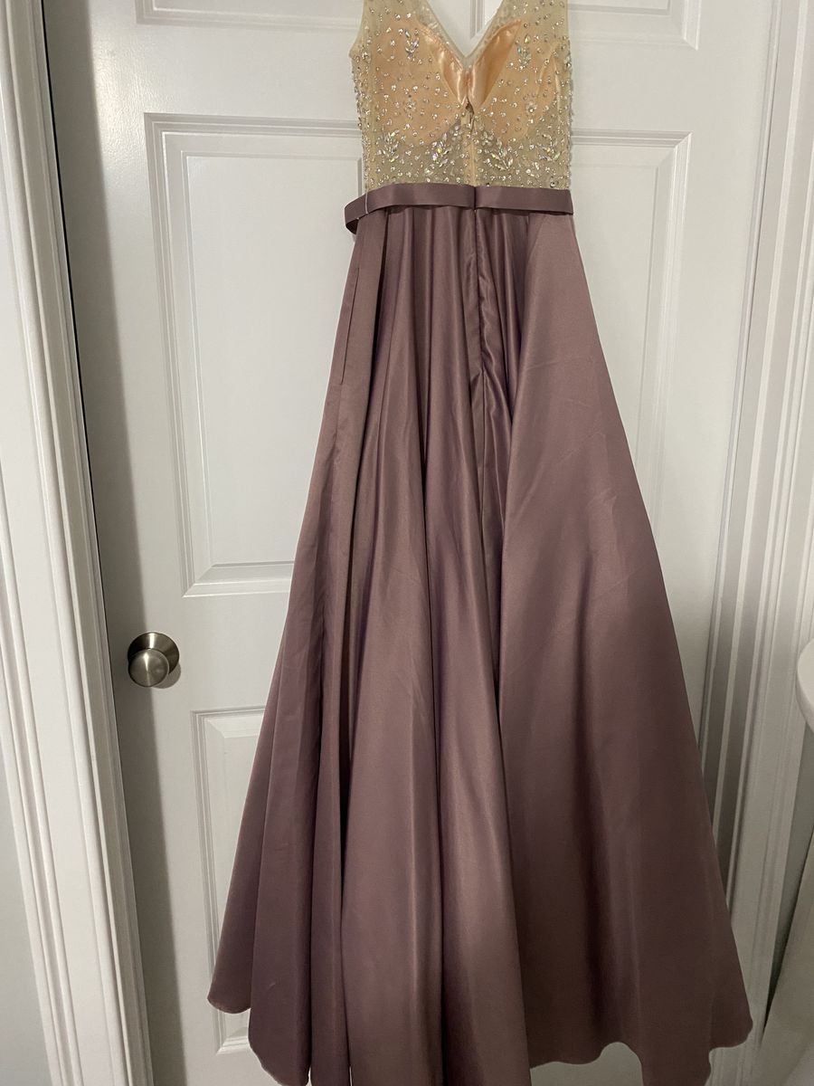 Dancing Queen Size 0 Prom Satin Pink Ball Gown on Queenly