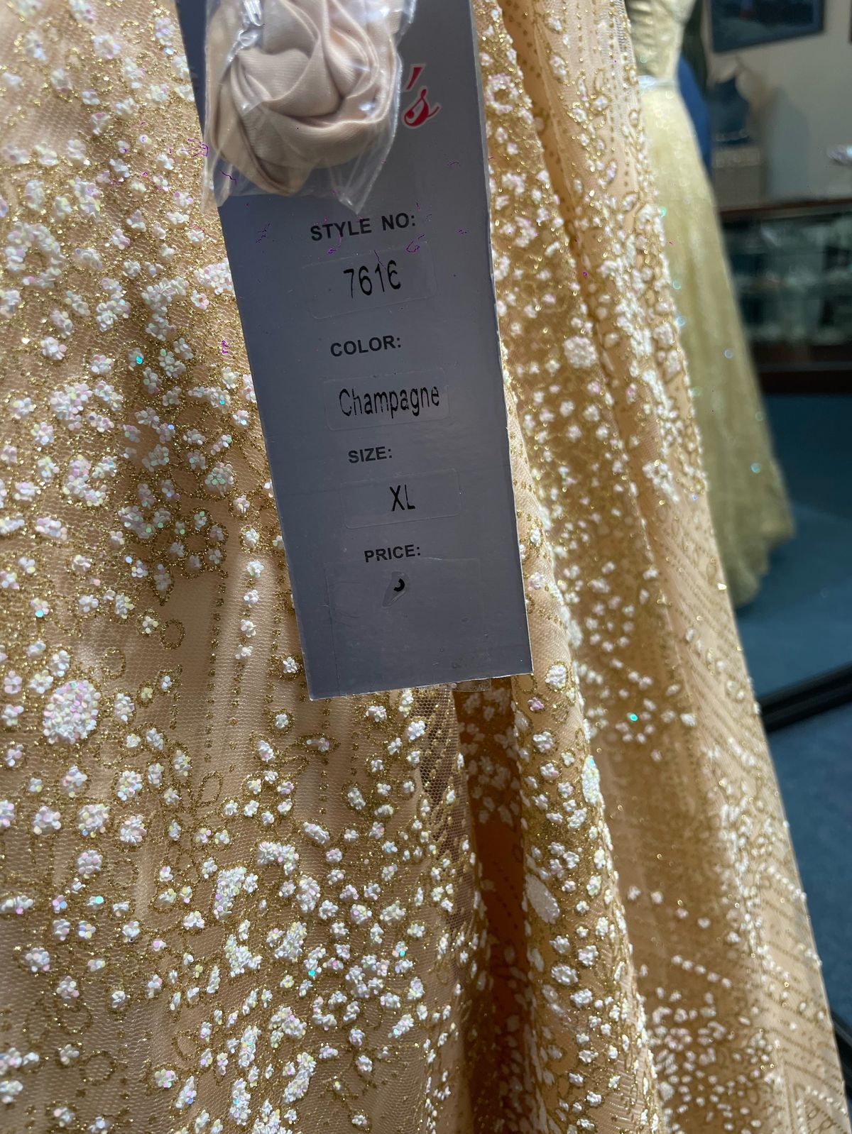 Let’s Size XL Prom Gold A-line Dress on Queenly