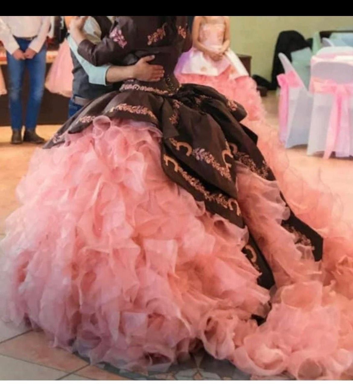Size M Pink Ball Gown on Queenly