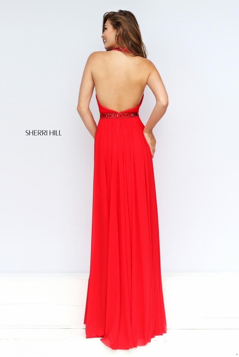 Style 50089 Sherri Hill Size 4 Prom Red Floor Length Maxi on Queenly