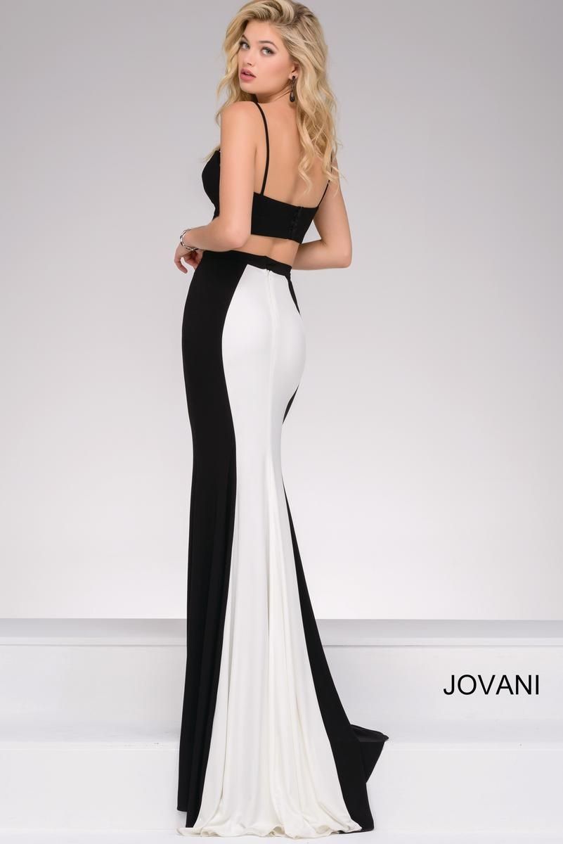 Style 47957 Jovani Size 00 Pageant Black Mermaid Dress on Queenly