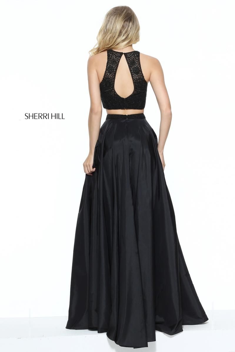 Style 50803 Sherri Hill Size 4 Prom Black Ball Gown on Queenly