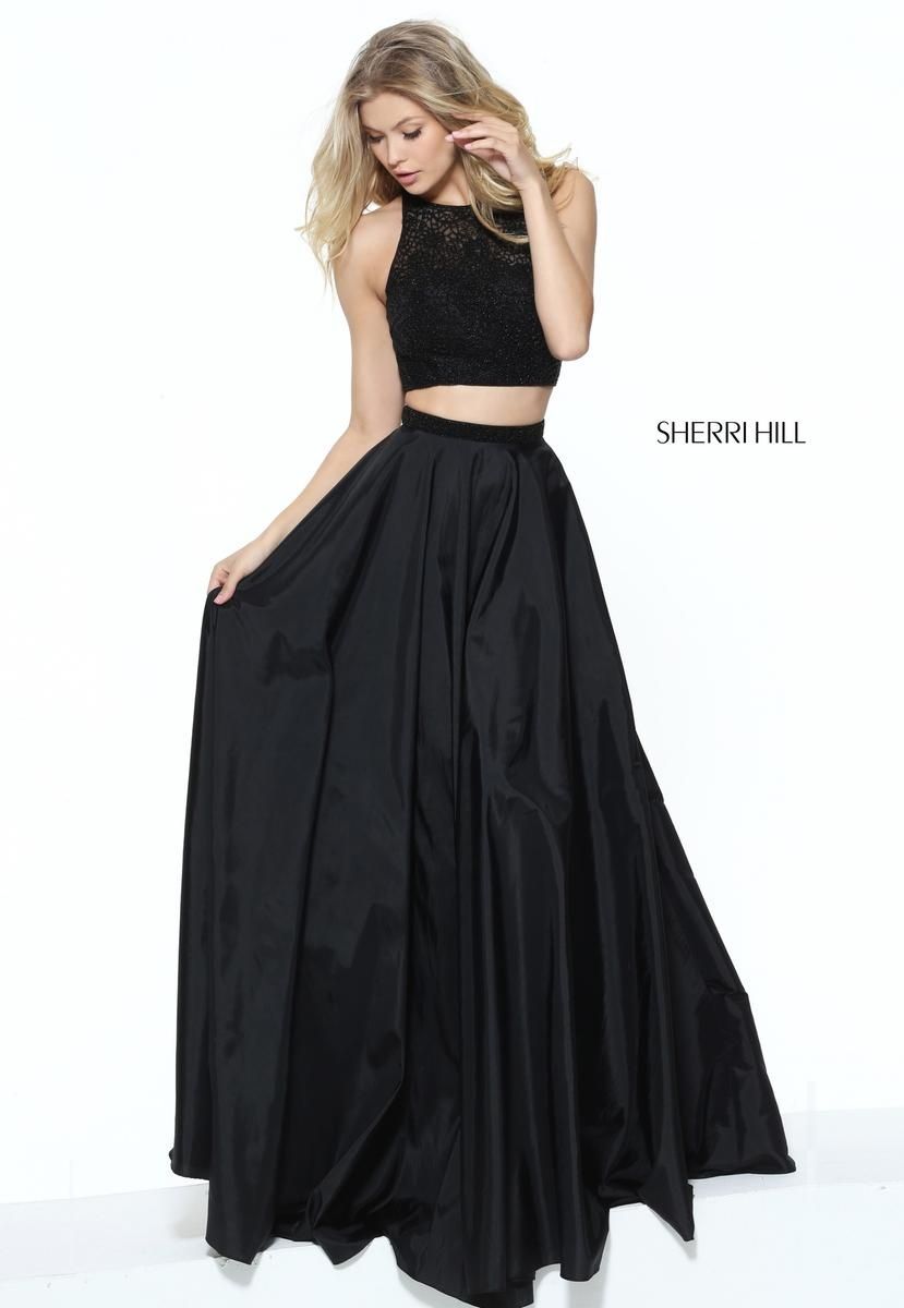 Style 50803 Sherri Hill Size 4 Prom Black Ball Gown on Queenly