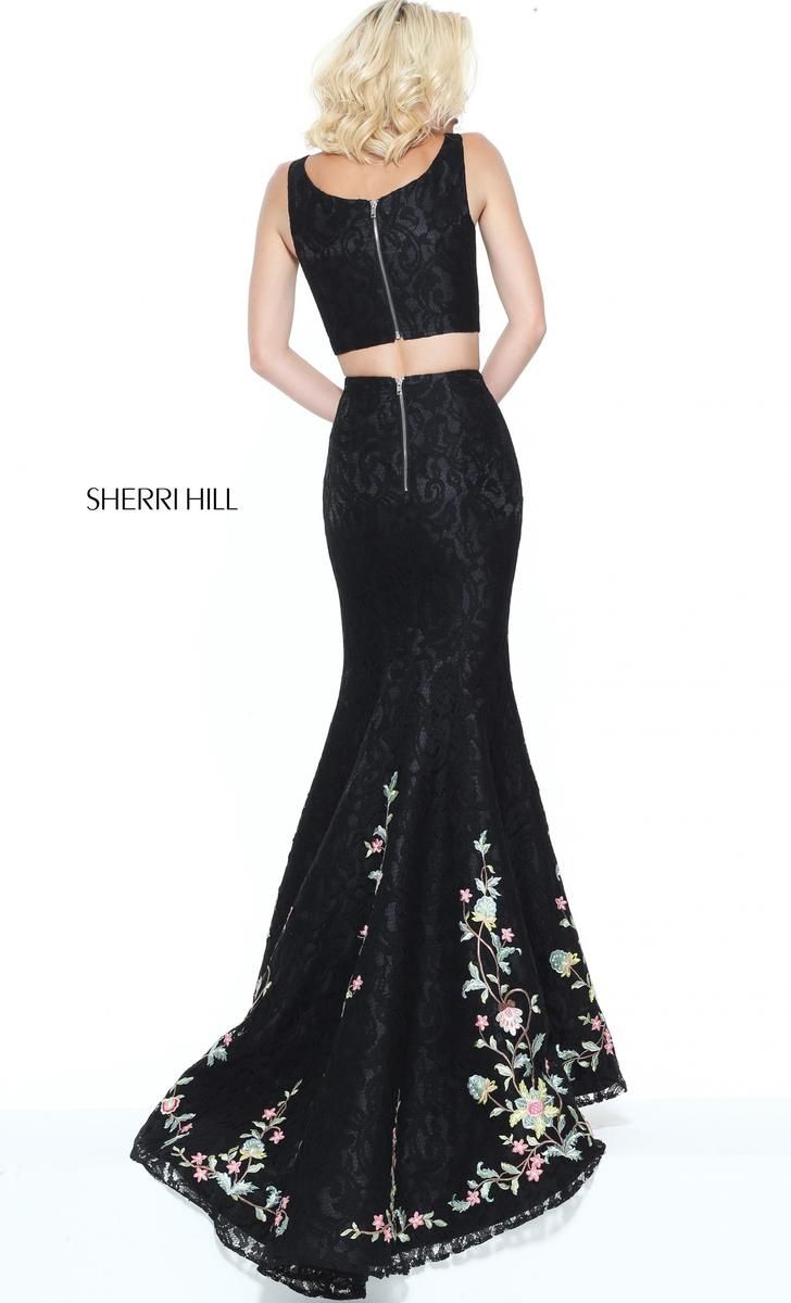 Style 50778 Sherri Hill Size 8 Prom Black Mermaid Dress on Queenly