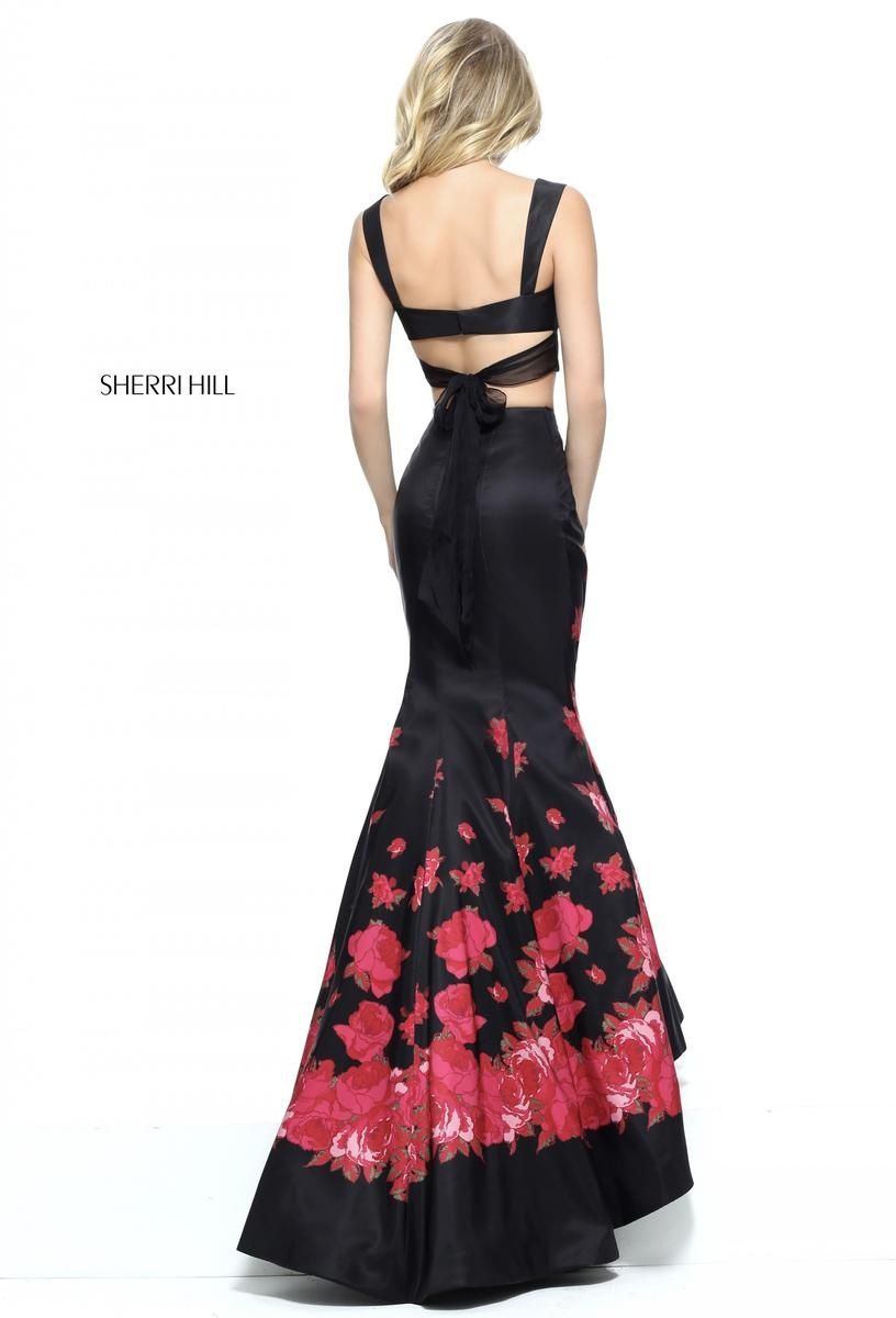 Style 51203 Sherri Hill Size 6 Prom Black Mermaid Dress on Queenly