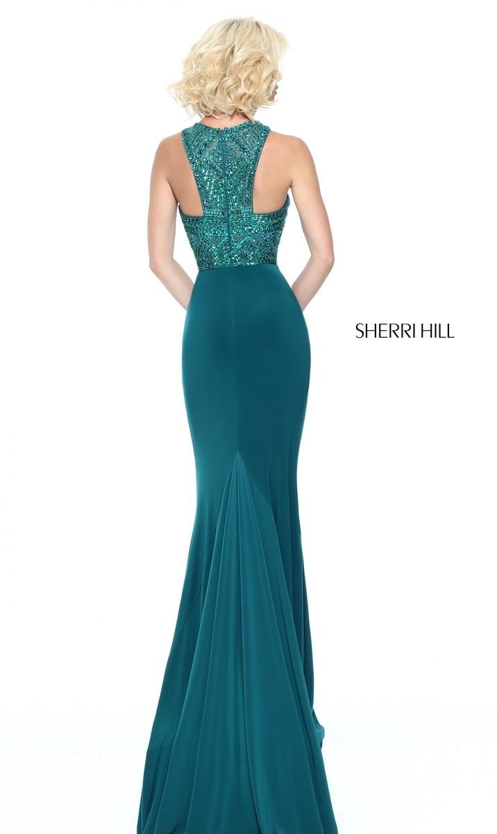 Style 50806 Sherri Hill Size 10 Prom Emerald Green Mermaid Dress on Queenly