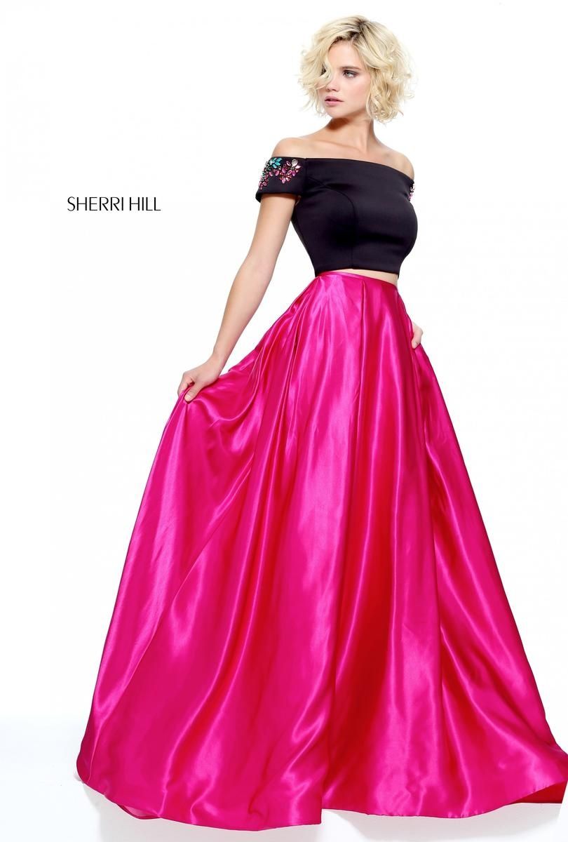 Style 51101 Sherri Hill Size 6 Prom Hot Pink Ball Gown on Queenly