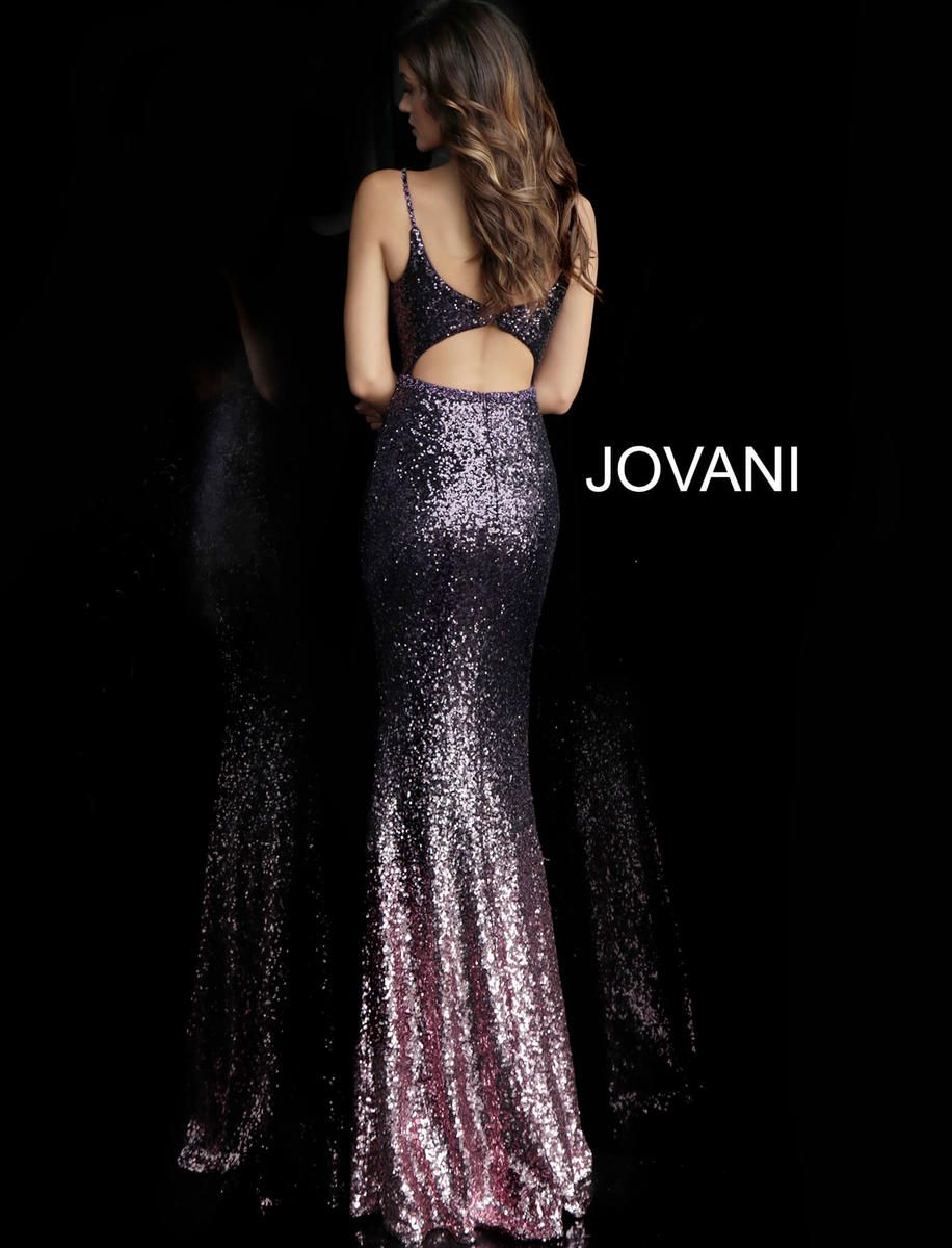 Style 65847 Jovani Size 00 Prom Plunge Purple Floor Length Maxi on Queenly