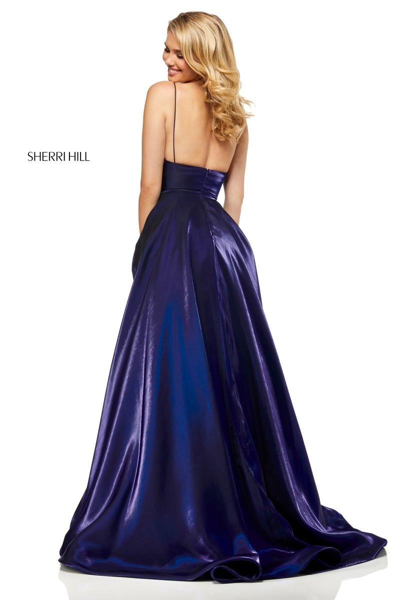 Style 52424 Sherri Hill Size 4 Purple Ball Gown on Queenly