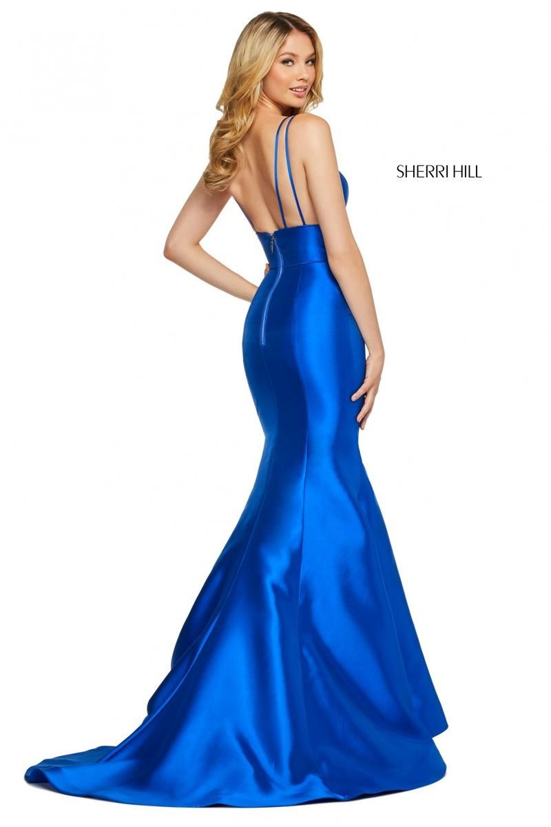 Style 53660 Sherri Hill Size 0 Royal Blue Mermaid Dress on Queenly