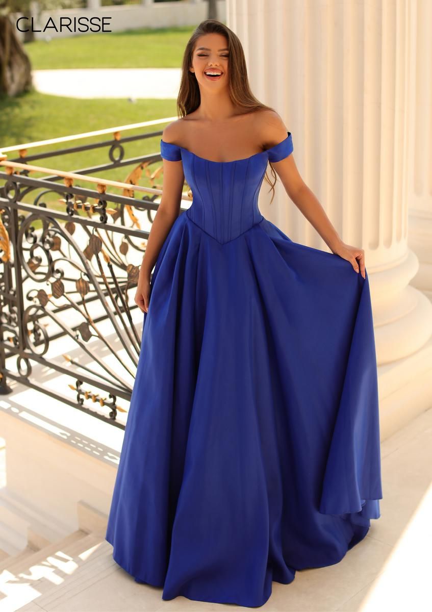 Style 810604 Clarisse Size 4 Prom Royal Blue Ball Gown on Queenly