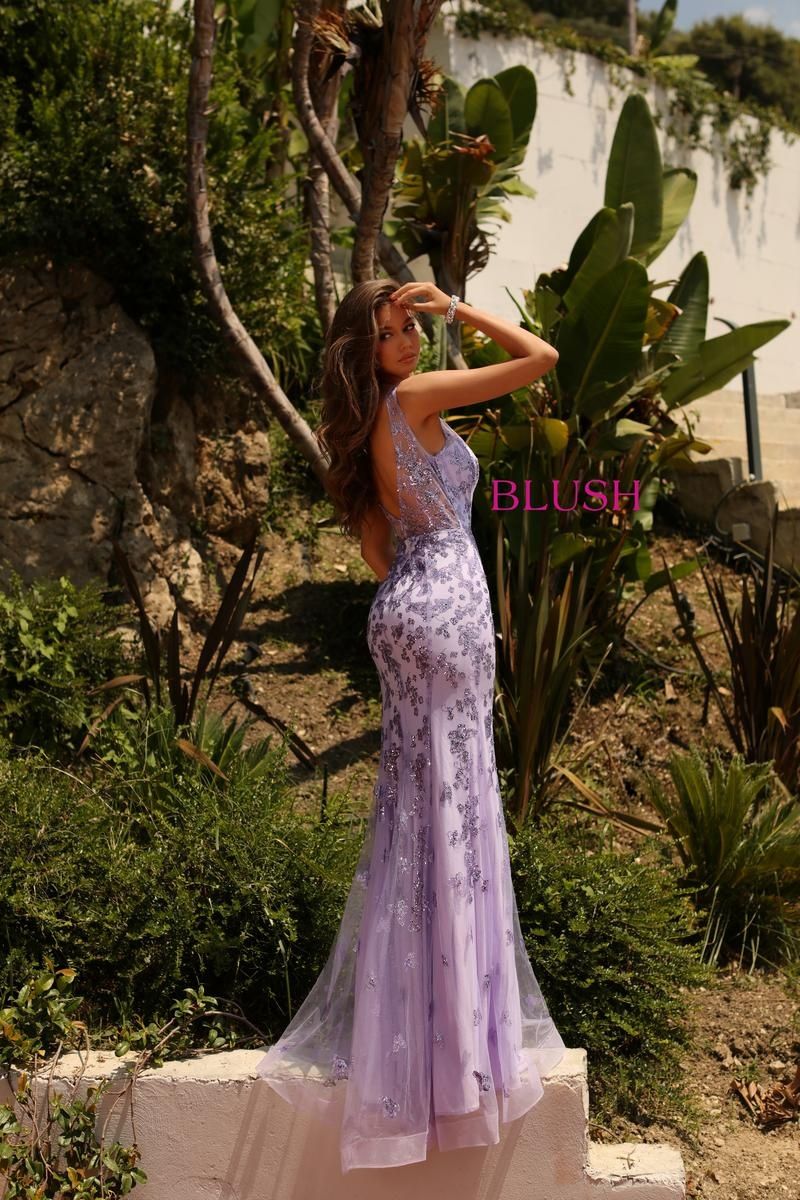 Style 20515 Blush Prom Size 8 Prom Sequined Purple Floor Length Maxi on Queenly