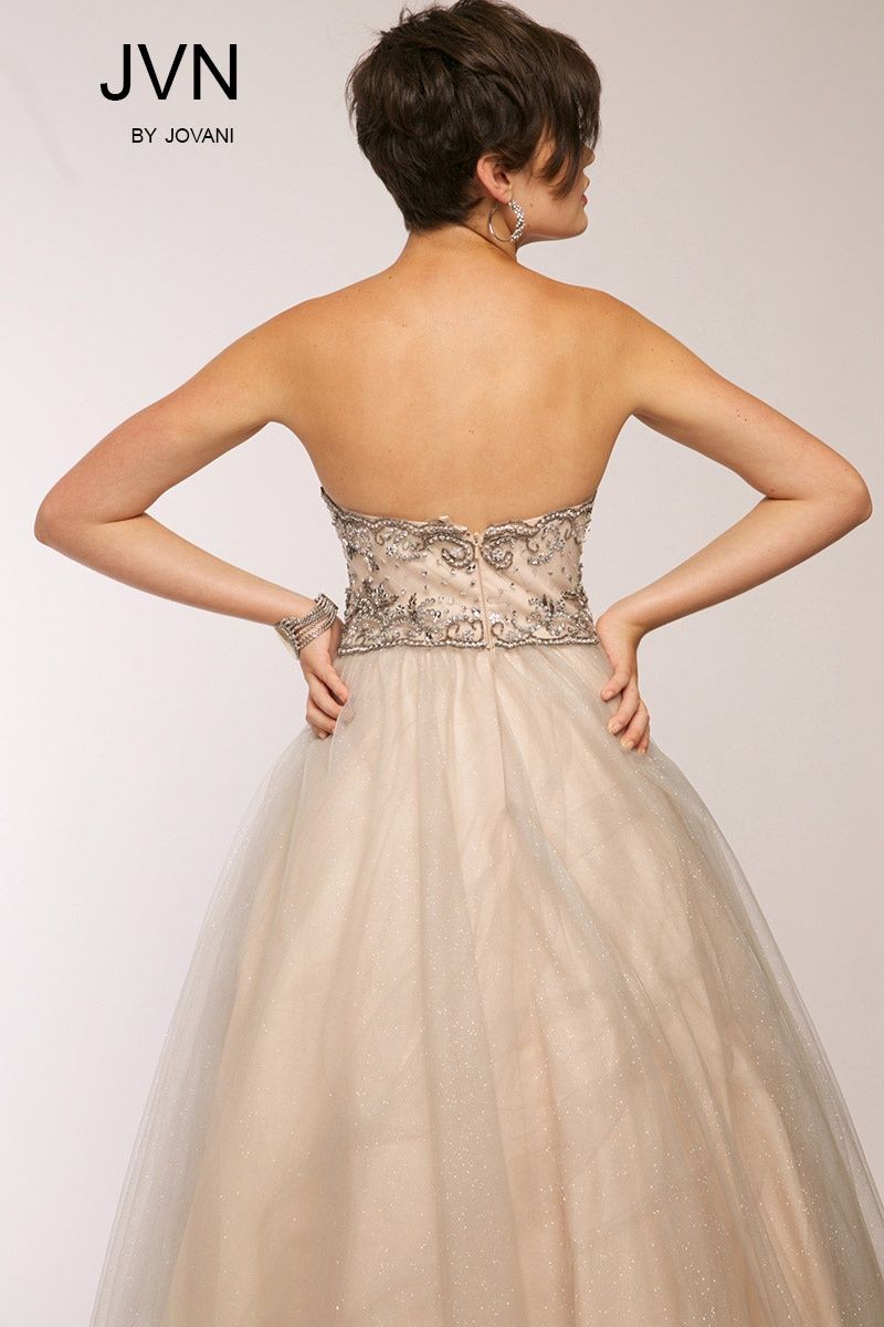 Style JVN24733 Jovani Size 6 Nude Ball Gown on Queenly