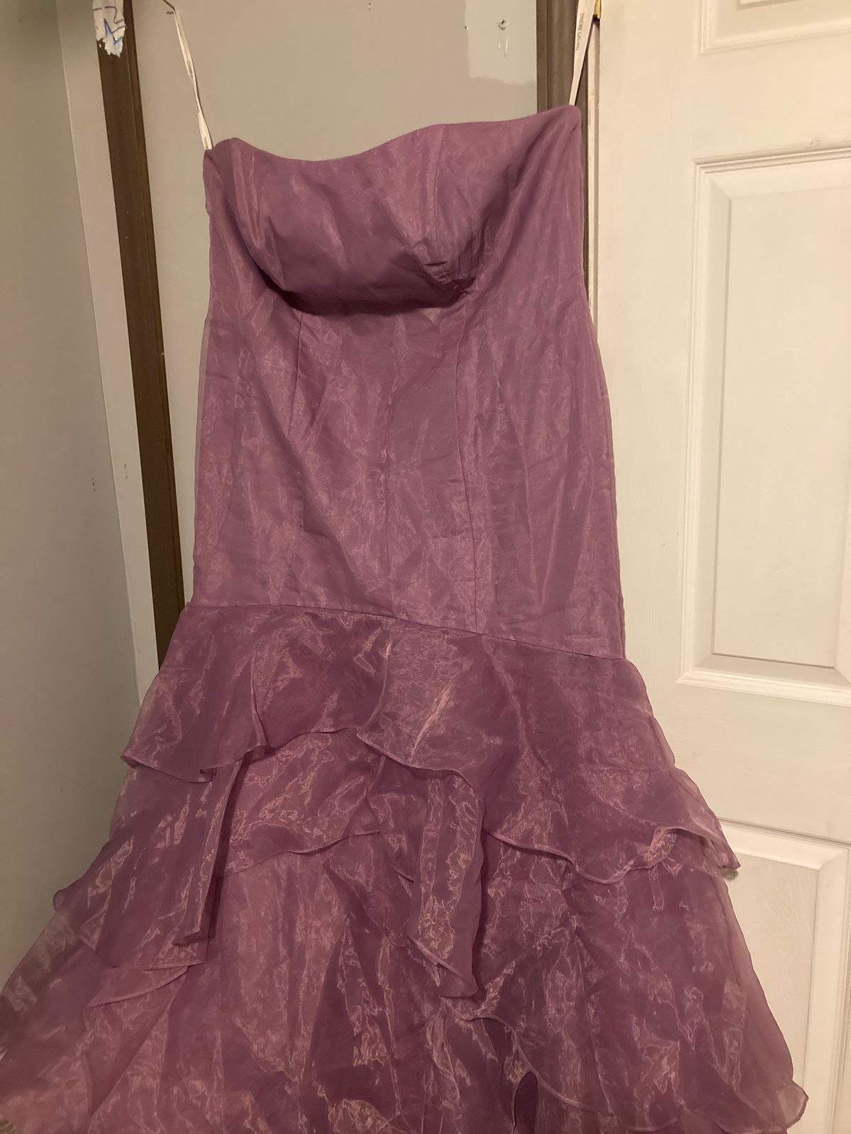 David's Bridal Plus Size 22 Prom Purple Mermaid Dress on Queenly