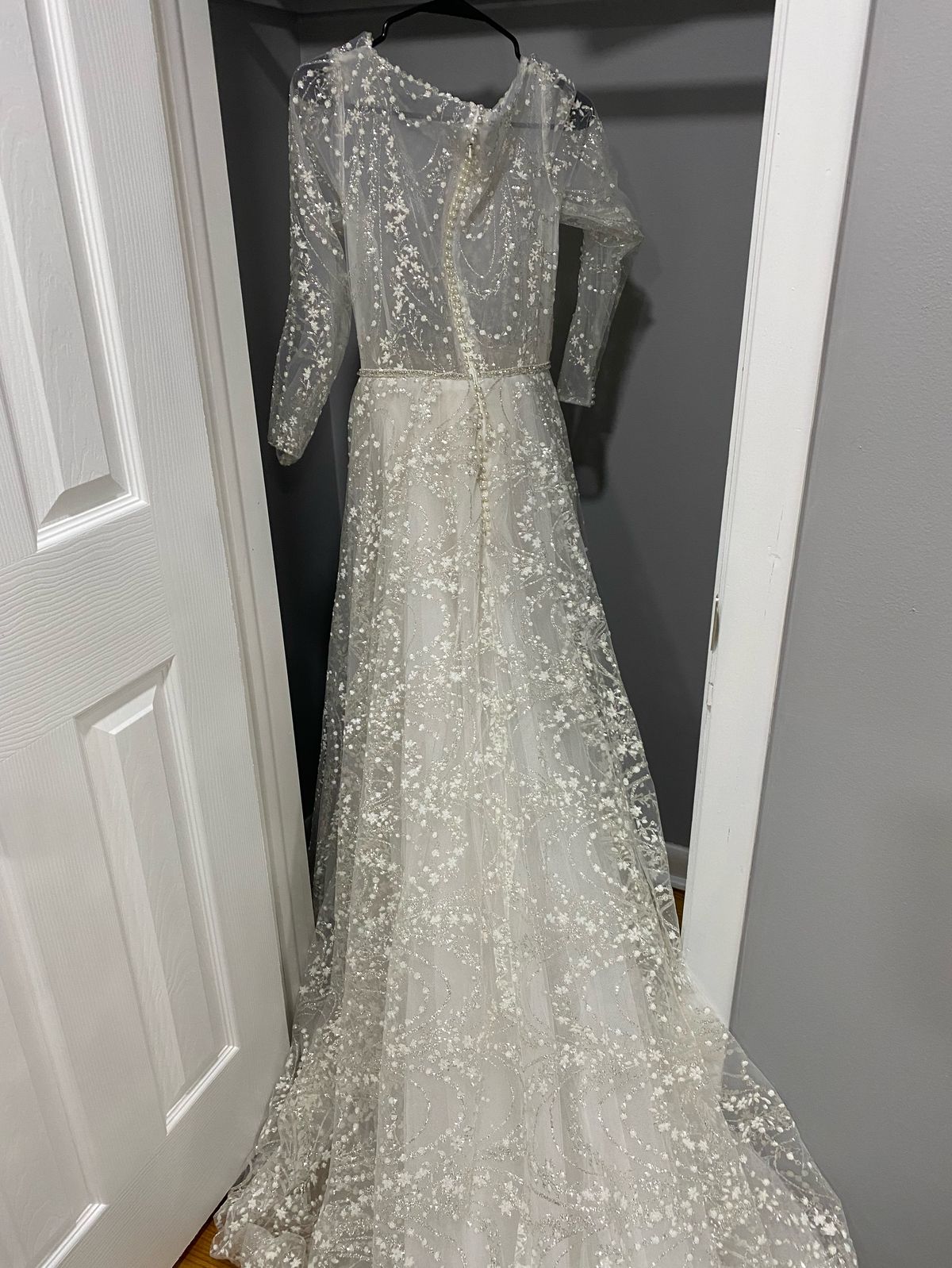 Size 10 Wedding White Floor Length Maxi on Queenly