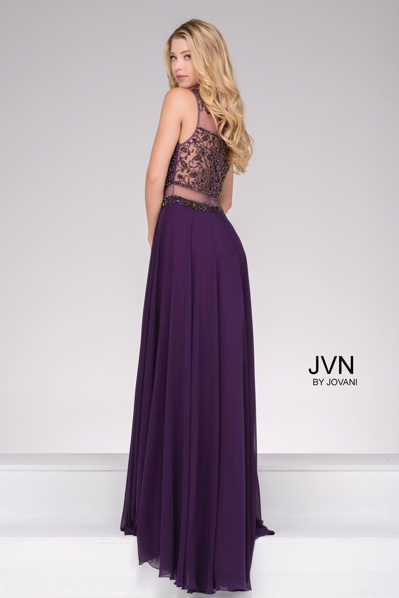 Style JVN47720 Jovani Size 4 Prom Purple Floor Length Maxi on Queenly
