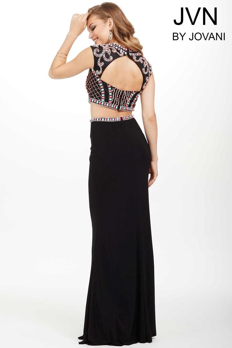 Style JVN34015 Jovani Size 00 Black Floor Length Maxi on Queenly