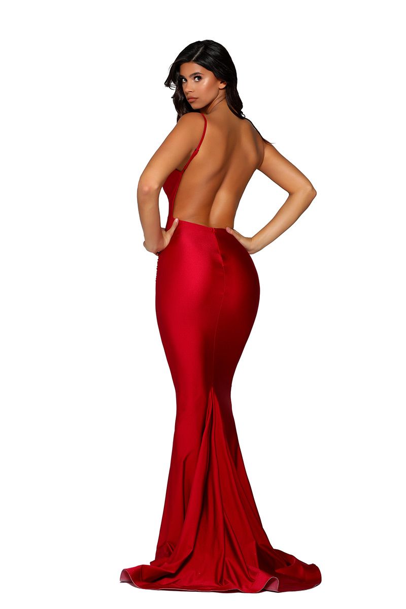 Style PS5029 Portia and Scarlett Size 6 Prom Red Floor Length Maxi on Queenly