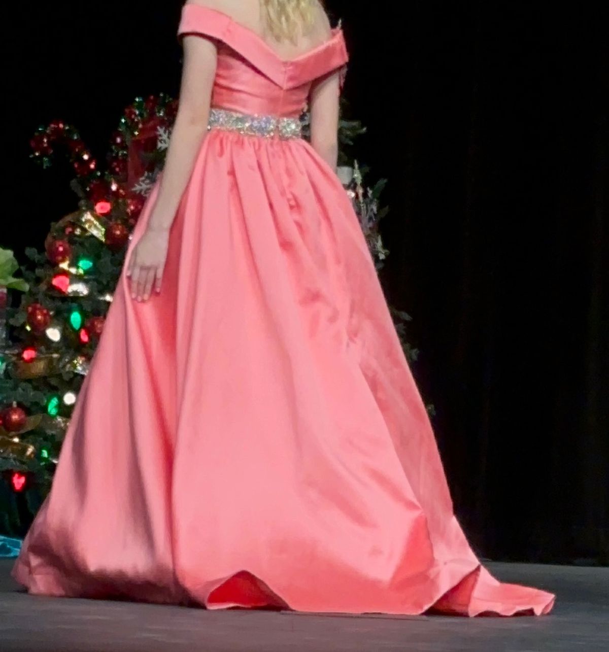 Mac Duggal Size 2 Pageant Coral Ball Gown on Queenly