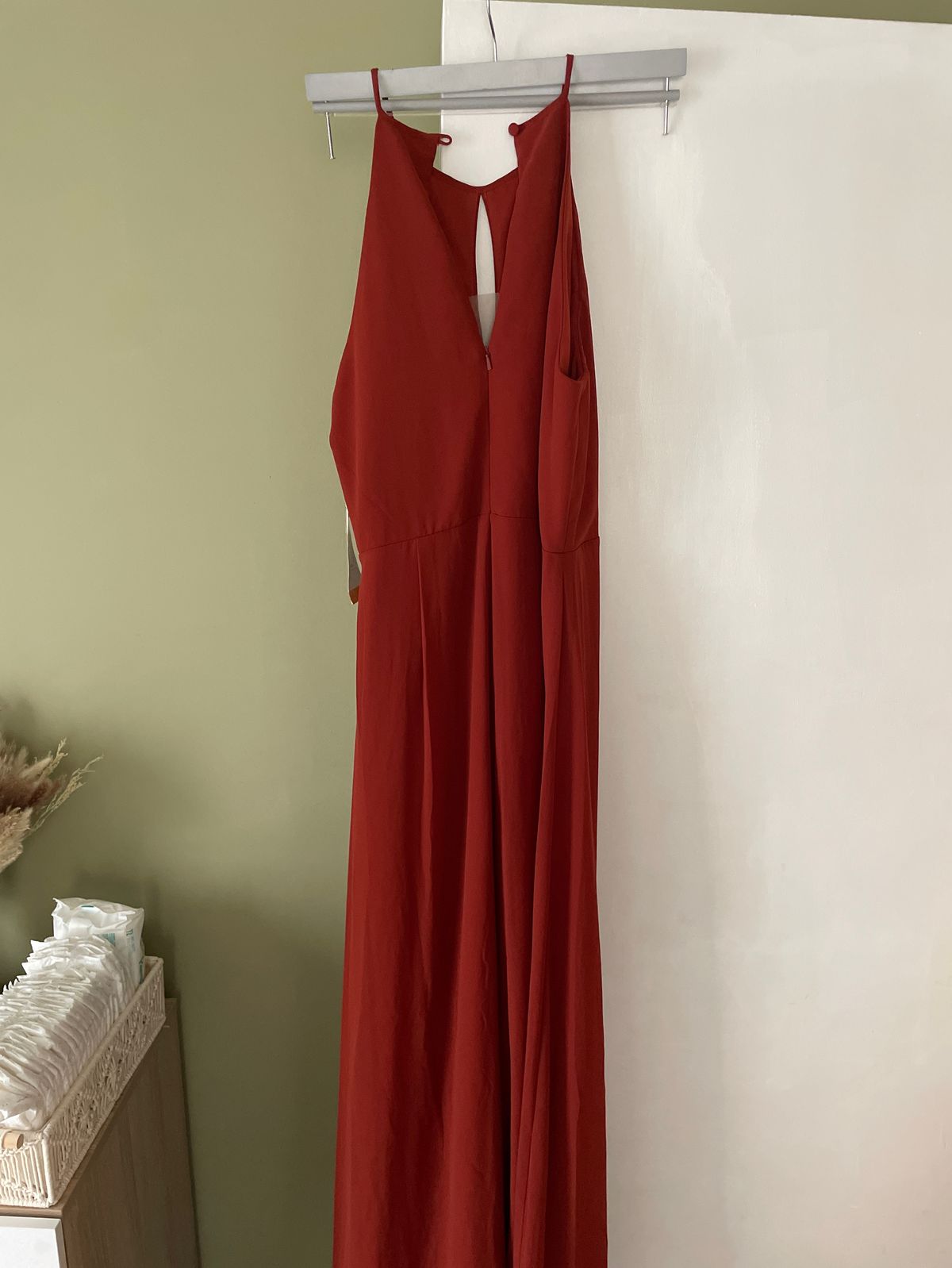 Bill Levkoff Size 14 Bridesmaid Red Floor Length Maxi on Queenly