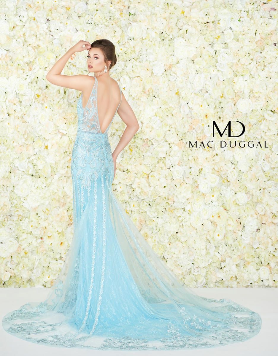 Style 50519D Mac Duggal Plus Size 18 Pageant Blue Mermaid Dress on Queenly