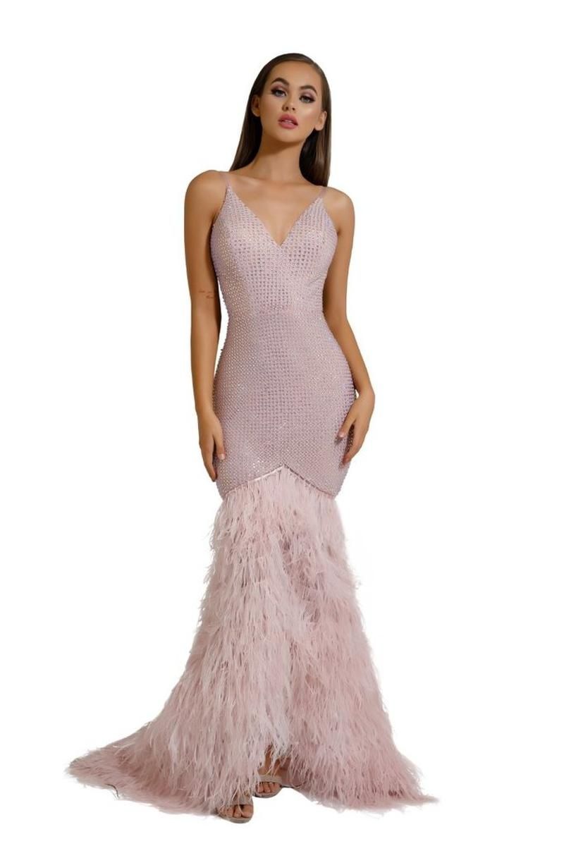 Style PS6826 Portia and Scarlett Size 10 Prom Pink Mermaid Dress on Queenly