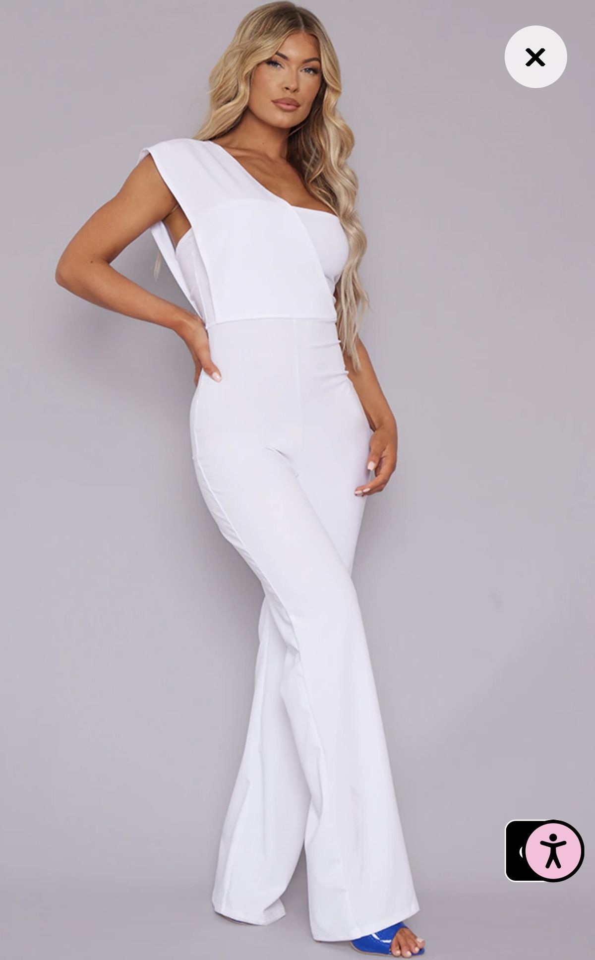 Pretty Little Thing Size 0 Pageant White Formal Jumpsuit on Queenly