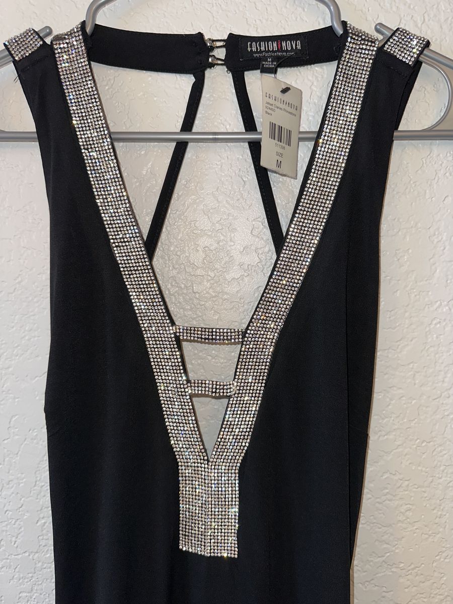 Fashion Nova Size M Prom Black Mermaid Dress on Queenly