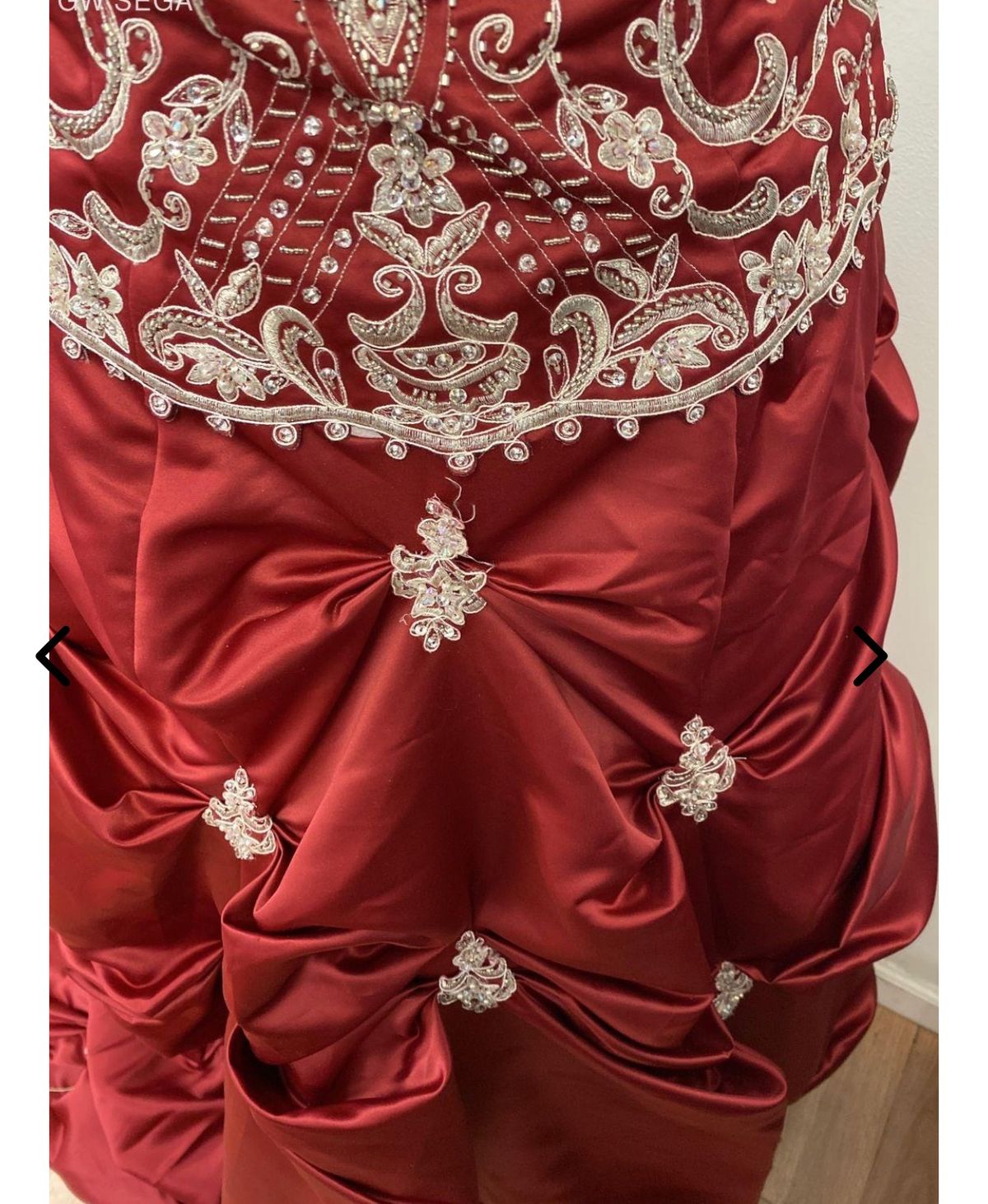 Designer Sample Size 4 Prom Red Ball Gown on Queenly