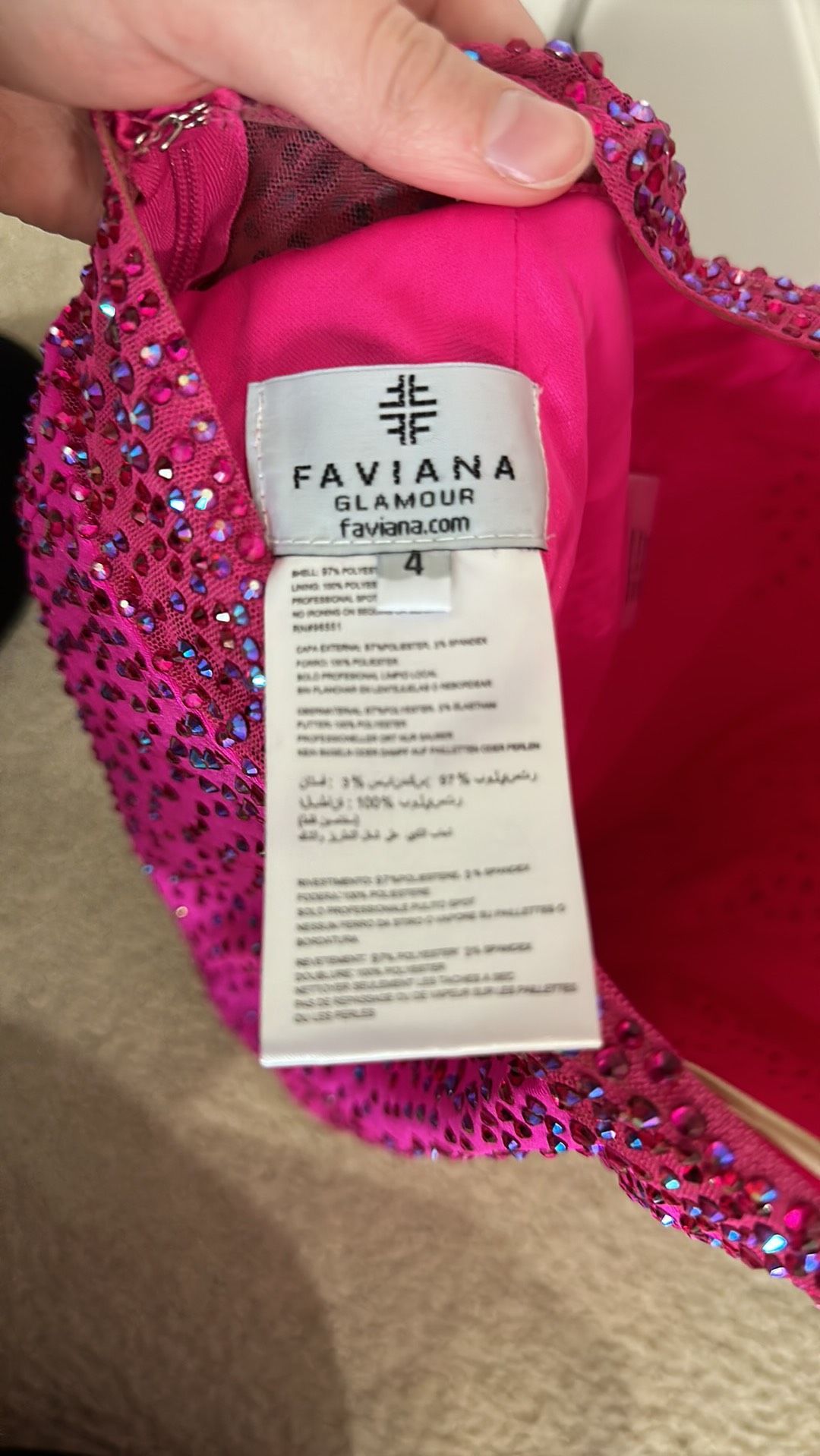 Faviana Size 4 Homecoming Pink Cocktail Dress on Queenly