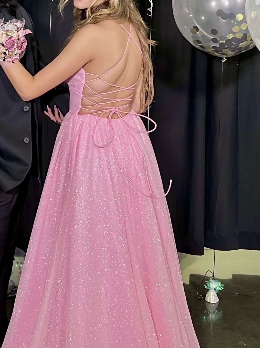 Sherri Hill Size 00 Prom Sequined Light Pink Ball Gown on Queenly