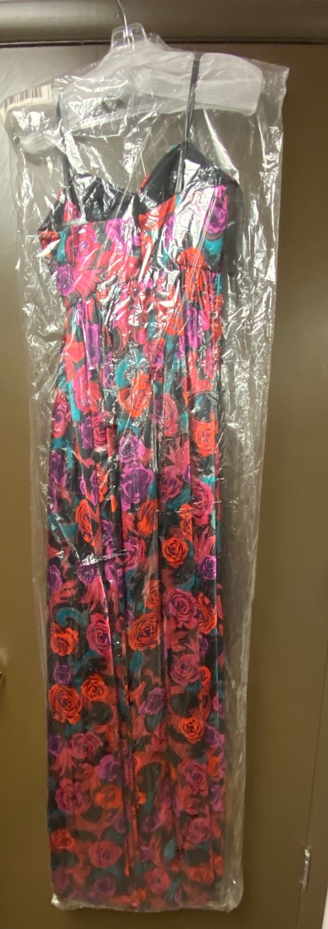 Rachel Allan Size 0 Strapless Floral Red Floor Length Maxi on Queenly
